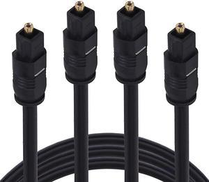 Toslink Cable  2 Pack 18m Digital Fiber Optical Audio Cord Gold Plated Toslink to Toslink Fiber Optic Cable for Home Theater Sound Bar TV PS4 Xbox More