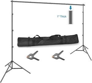 10 x 12ft (H X W) Photo Backdrop Stand Kit, Adjustable Photography Video Studio Background Stand Support System for Photo Booth Muslin