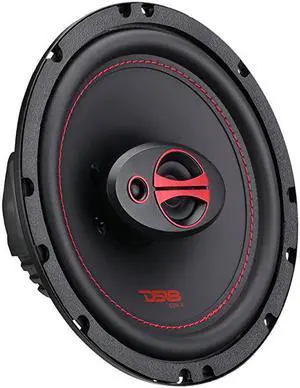 GEN-X6.5 Coaxial Speaker - 6.5", 3-Way, 165W Max, 50W RMS, Black Paper Cone, Two Mylar Dome Tweeters, 4 Ohms - Clarity Unparalled by Other Speakers in Their Class (2 Speakers)