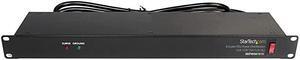 com 8 Outlet Horizontal 1U Rack Mount PDU Power Strip for Network Server Racks Surge Protection 120V15A with 6 Ft Power Cord RKPW081915 Black