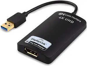 USB to DisplayPort Adapter USB 30 to DisplayPort Adapter USB 3 to DisplayPort Adapter USB to DP Adapter Supporting 4K Resolution for Windows