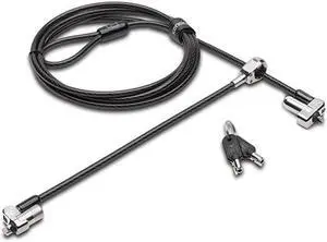 N17 Keyed Dual Head Laptop Lock for Dell Devices K67995WW Black Silver