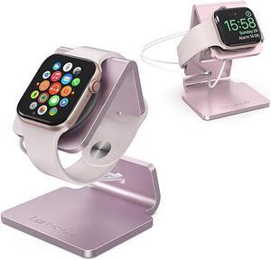 Stand for Apple Watch  Charging Stand Desk Watch Stand Holder Charging Dock Station Designed for Apple Watch Series SESeries 65 43 21 44mm 42mm 40mm 38mm Rose Gold