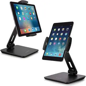 Business Kiosk Aluminum Tablet Stand 360° Swivel Tablet Phone Holders for Any 414 Display Tablets or Cell Phones Professional Sturdy for Store POS Office Showroom Grey