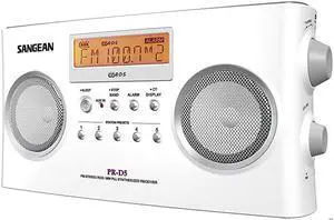 PRD5 Portable Radio with Digital Tuning and RDS White