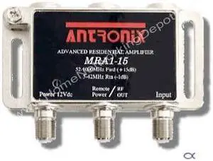 Cable TV RF Broadband 15dB Gain One Output 51002Mhz w Power Adapter