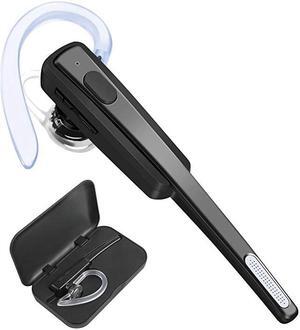 Bluetooth Headset  Wireless Business Earpiece V41 Lightweight Noisy Suppression Bluetooth Earphone with Microphone for PhoneLaptopCar Black+Case
