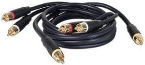 3  DXAV060 Composite M to M Video Cable 2 RCA M to M Audio Cable wGoldPlated Connectors Black