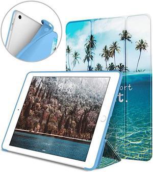 iPad 97 Case 2018 iPad 6th Generation Case2017 iPad 5th Generation Case Slim Fit Lightweight Smart Cover with Soft TPU Back Case for iPad 97 20182017 Auto SleepWake Blue Beach