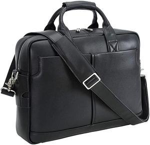 Thick Authentic Napa Leather 16 Laptop Attach Case Bag Briefcase For Men