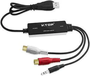 20 Digital Audio Capture Card for Windows 10818 7 and Mac OS 1014 Audio Grabber for Cassette Tapes to mp3 Converter