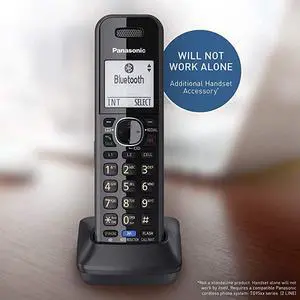Additional Handset for 2Line Cordless Phone System Long Range DECT 60 KXTG95xx Series Business Telephones KXTGA950B Black