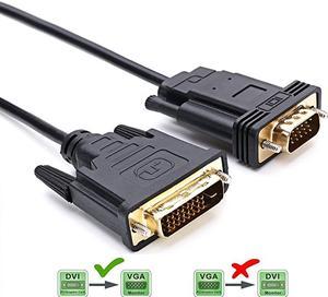 Active DVI to VGA 6FT DVI 24+1 DVID M to VGA Male with Chip Active Adapter Converter Cable for PC DVD Monitor HDTV