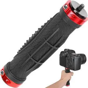 Camera Handle Grip Support Mount Universal Handlegrip Camera Stabilizer with 1/4 inches Male Screw for Digital Video Camera Camcorder Action Camera LED Video Light Smartphone
