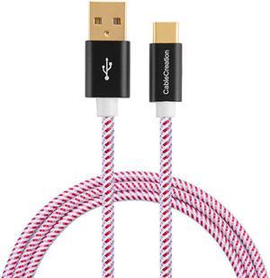 USB Type C Cable 16ft Braided USB C to A Cable 3A Fast Charging 480Mbps Data Compatible with New MacBook Pro GoPro Hero 7 6 5 Pixel 3 XLYoga 900 05M Red 56K Resistor