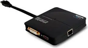 USB 30 Universal Mini Laptop Docking Station for Windows Dual Video HDMI and DVIVGA Gigabit Ethernet