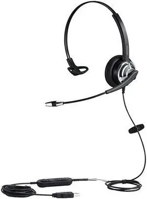 Headset with Noise Cancelling Microphone and Volume Controller for Conference Calls Softphone Conversation Clear Chat Online Course etc