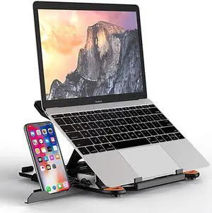 Laptop Stand Adjustable Laptop Computer Stand MultiAngle Stand Phone Stand Portable Foldable Laptop Riser Notebook Holder Stand Compatible for 9 to 156 Laptops Black