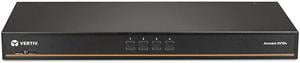 Vertiv  1x4 Rackmount or Desktop, Single-User KVM Switch with USB, Touch Button and Hotkey Switching, Cascade Support and Internal Power Supply, Ideal for Small Data Centers (AV104-400)
