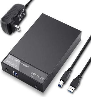 Hard Drive Enclosure  USB 30 to SATA External Hard Drive Docking Station for 35 inch SATA IIIIII HDD SSD Up to 12TB Support UASP Black
