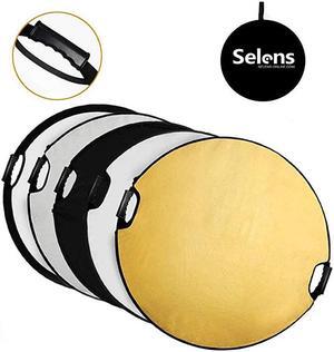 32 in 80cm 5in1 Round Reflector with Handle for Photography Photo Studio Lighting Outdoor Lighting