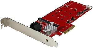 com 2x M.2 NGFF SSD RAID Controller Card plus 2x SATA III Ports - PCIe - Two Slot PCI Express M.2 RAID Card plus Two SATA Ports (PEXM2SAT3422)