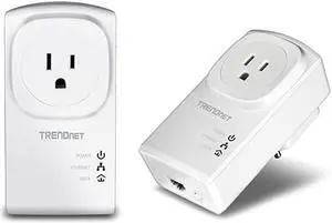 Powerline 500 AV Nano Adapter Kit with BuiltIn Outlet With Power Outlet PassThrough Includes 2 x TPL407E Adapters TPL407E2K White AV 500 PassThrough