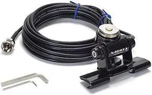 RB700N Heavy Duty Universal NMO Lip Mount for Trucks Hatchbacks SUVs and Cars Multi Axis Adjustable Includes 20 of RG58AU Cable with a PL259 Connector Includes Rain Cap