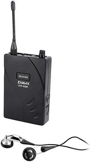 UHF938R Receiver for UHF938 Professional UHF Wireless Tour Guide System Transmitter Simultaneous Interpretation Equipment Tour Guiding Teaching Travel Field Interpretation Receiver Only