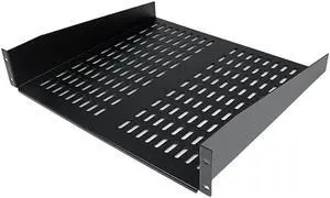 2U Server Rack Shelf Universal Vented Cantilever Tray for 19quot Network Equipment Rack amp Cabinet Heavy Duty Steel 50lb 16quot Deep CABSHELFV