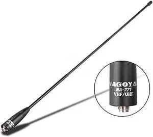 Authentic Genuine Nagoya NA771 156Inch Whip VHFUHF 144430Mhz Antenna SMAFemale for  and BaoFeng Radios