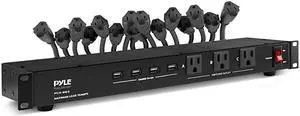 19 Outlet 1U 19quot Rackmount PDU Power Distribution Supply Center Conditioner Strip Unit Surge Protector 15 Amp Circuit Breaker 4 USB Multi Device Charge Ports 15FT Cord PCO865