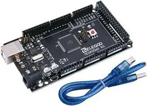 MEGA 2560 R3 Board ATmega2560 ATMEGA16U2 + USB Cable Compatible with Arduino IDE RoHS Compliant