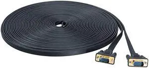 Slim Flat VGA to VGA Cable 75 ft Male to Male Connector for Computer Monitor 1080p 23m Black