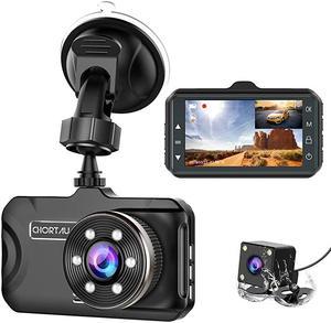Dash Cam Front and Rear  Dual Dash Cam 3 inch Dashboard Camera Full HD 170° Wide Angle Backup Camera with Night Vision WDR GSensor Parking Monitor Loop Recording Motion Detection