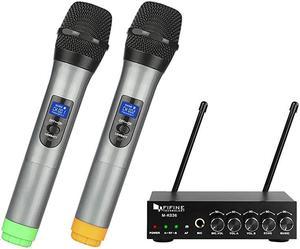 UHF Dual Channel Wireless Handheld Microphone Easytouse Karaoke Wireless Microphone SystemK036