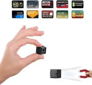 Version Mini Spy Camera Cop Spy Cam 1080P Spy Camera Wireless Hidden Support 128 gb Card Mini Camera Spy Hidden Spy CameraNo WiFi NeededNanny Cam with Night Vision and Motion Detection