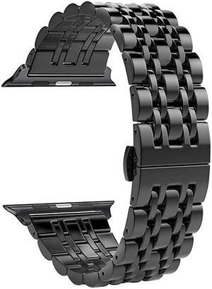 Band Compatible with Apple Watch Series 6 5 4 40mm/ Series 3 2 1 38mm for Women Men,Stainless Steel Band for Black Iwatch Replacement Strap