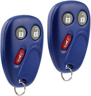 Fob less Entry Remote fits Chevy Tahoe Suburban Silverado Avalanche Equinox SSRGMC Sierra YukonCadillac EscaladeHummer H2 Pontiac TorrentSaturn Vue LHJ011 Blue Set of 2
