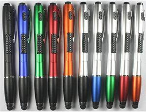 Pen 10 Pcs 3in1 Universal MultiFunction Touch Screen Pen + Ballpoint Pen + LED Flashlight for Smartphones Tablets iPad iPhone Samsung etc