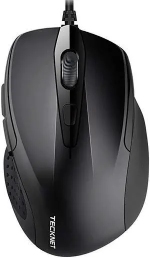 6Button USB Wired Mouse with Side Buttons Optical Computer Mouse with 10002000DPI Ergonomic Design 5ft Cord Support Laptop Chromebook PC Desktop Mac NotebookBlack