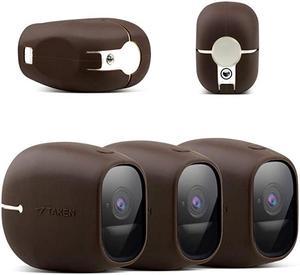 Silicone Skins Compatible with Arlo PRO Arlo PRO 2 Smart Security Home Camera Silicone Skins Case Cover for Arlo PRO Arlo PRO 2 Smart Security WireFree Cameras 3 Pack Brown