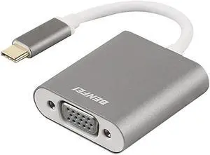 USBC to VGA Adapter  Thunderbolt 3 USB Type C to VGA Adapter Male to Female Converter Compatible for Apple New MacBook 2017 2016
