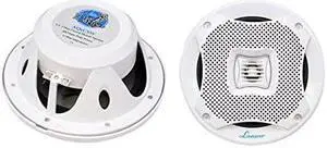 6.5” Dual Waterproof Marine Speakers - 400W 4Ohm Outdoor Car/Boat Radio Stereo Speakers Waterproof/Weather Proof Marine Stereo Speakers System Pair - Mounting Kit Speaker Wire, Grill-  AQ6CXW