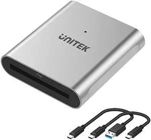 CFast Card Reader,  USB 3.0 USB C CFast 2.0 Card Reader, Portable Aluminum CFast Memory Card Adapter Thunderbolt 3 Port Connection Supported, Compatible for SanDisk, Lexar, Transcend, Sony Card