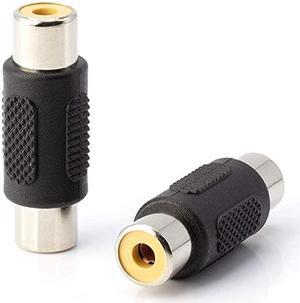 RCA Adapter Female to Female Coupler Extender Barrel Audio Video RCA Connectors for Audio Video SPDIF Subwoofer Phono Composite Component and More 10 Pack
