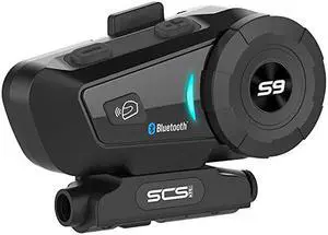 Bluetooth Headset Motorcycle Intercom SCS ETC S9 2019 Intercom Motorcycle Communication System Wireless Headphone with Noise Cancellation Up to 6 Riders for Motorbike Skiing