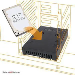 25 to 35 ToolLess Drive Adapter Converter Bracket Mounting Frame Tray for 5795125mm 25 inch HDDSSD with SATA III Interface EZConvert MB882SP1S1B