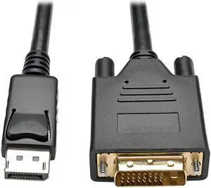 DisplayPort to DVI Active Cable Adapter DP 12 with Latches DP to DVI MM DP2DVI 1080p 6 ft P581006V2Black