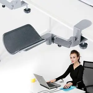 Ergonomic Arm Rest Rotating Mouse Arm Rest Mouse Pad Cradle Computer Hand Rest for Computer Table Arm Support Aluminum Alloy Mouse Pad Arm Wrist Rest Hand Shoulder Protect Mousepad